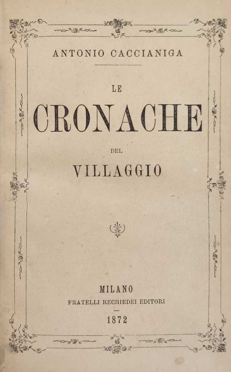 LE CRONACHE DEL VILLAGGIO