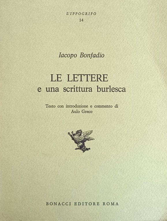 LE LETTERE E UNA SCRITTURA BURLESCA