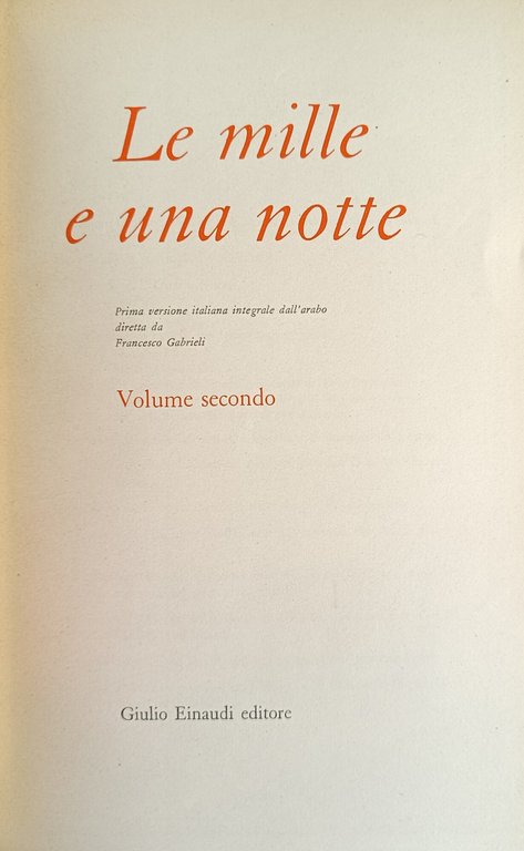 LE MILLE E UNA NOTTE