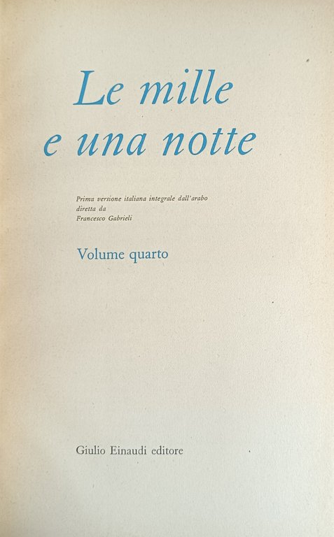 LE MILLE E UNA NOTTE