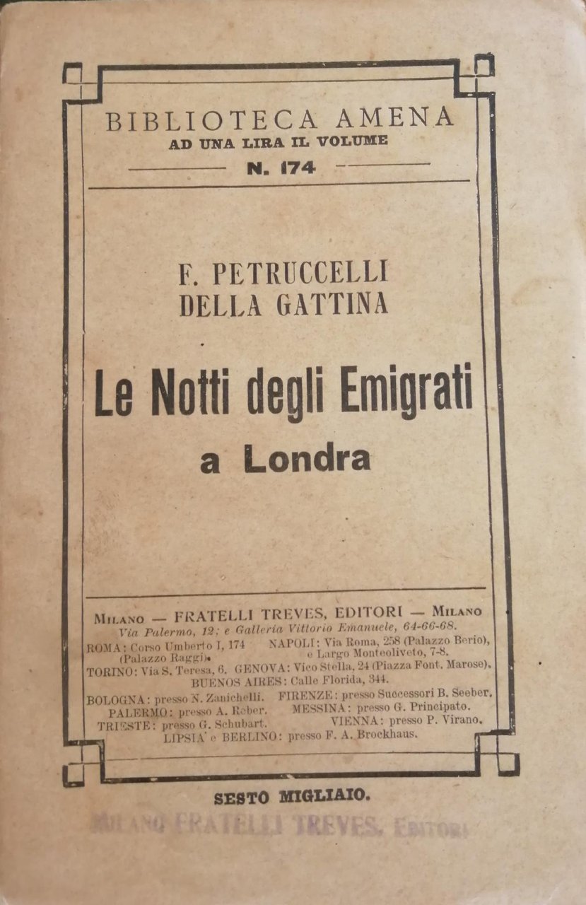 LE NOTTI DEGLI EMIGRATI A LONDRA