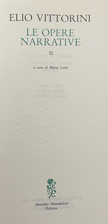 LE OPERE NARRATIVE