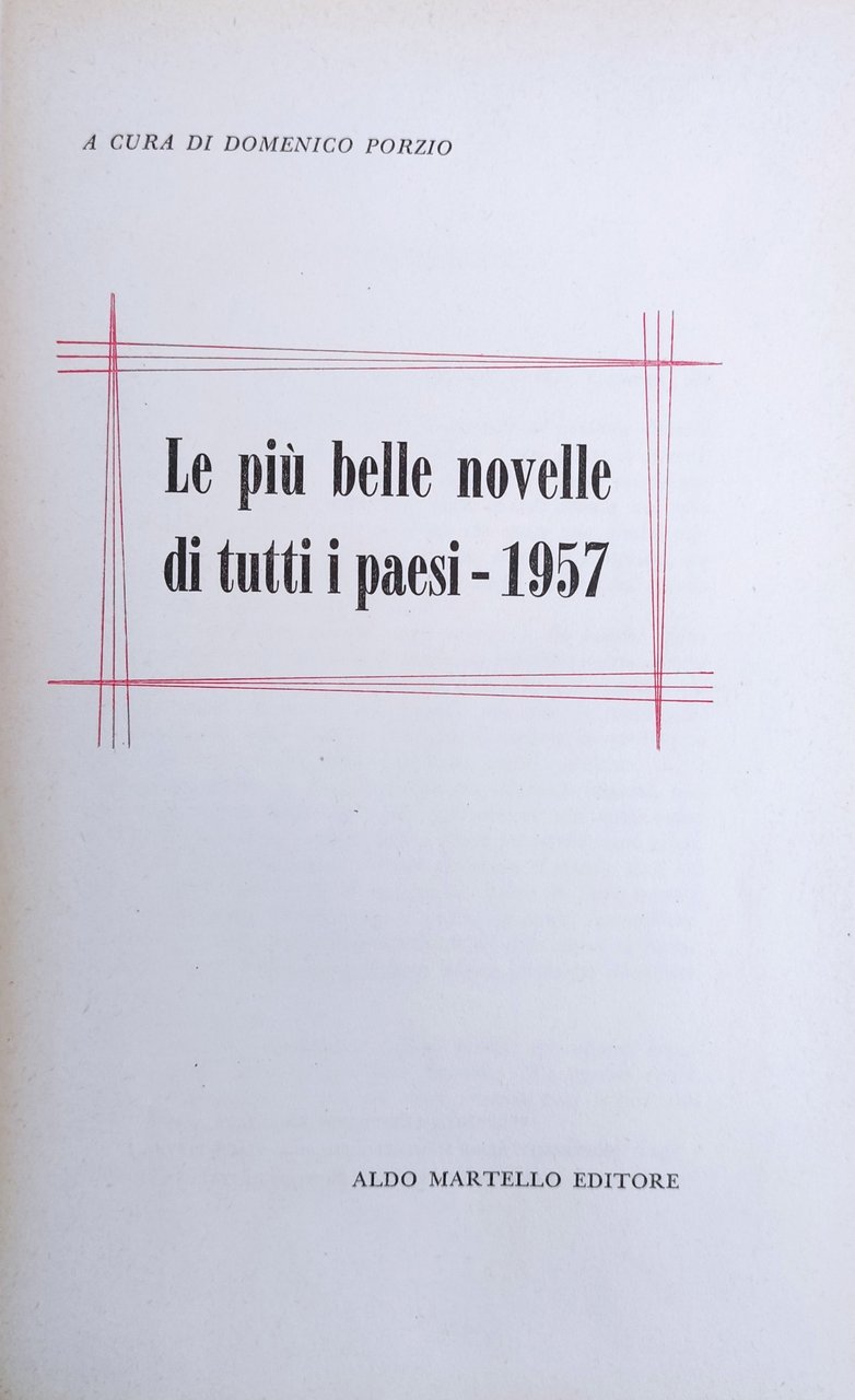 LE PIU' BELLE NOVELLE DI TUTTI I PAESI - 1957