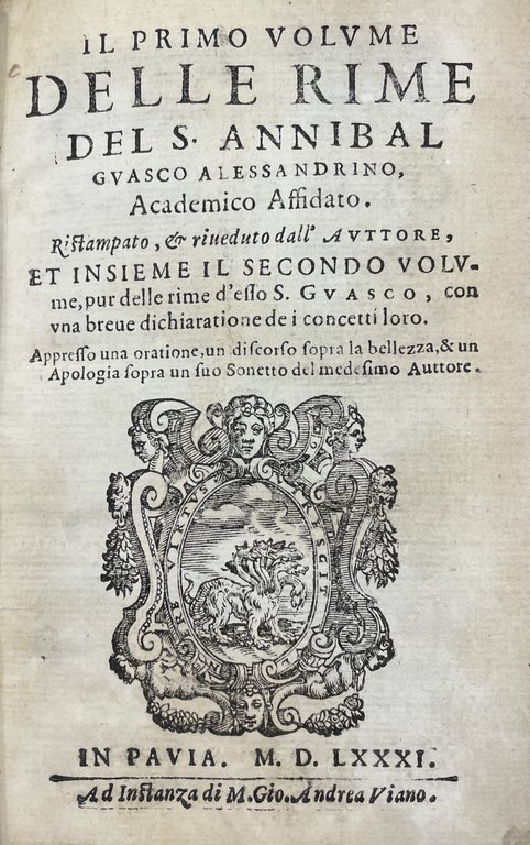 LE RIME DEL S. ANNIBAL GUASCO ALESSANDRINO (seguite da BREVE …