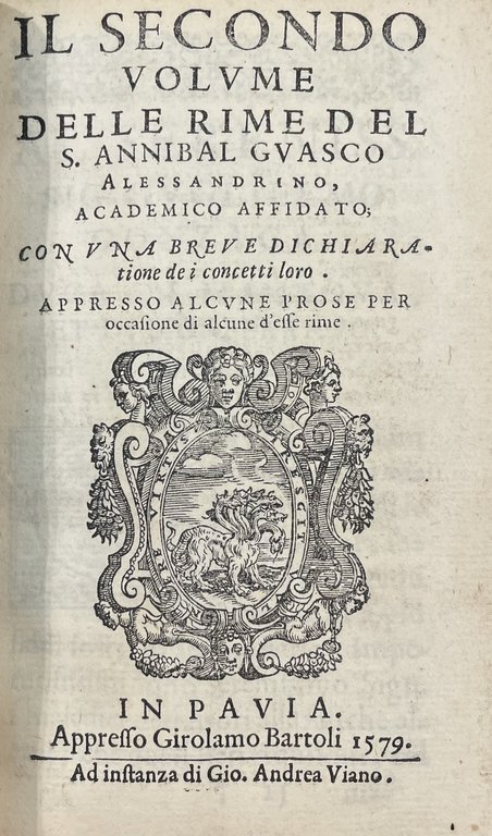 LE RIME DEL S. ANNIBAL GUASCO ALESSANDRINO (seguite da BREVE …