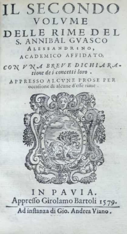LE RIME DEL S. ANNIBAL GUASCO ALESSANDRINO (seguite da BREVE …