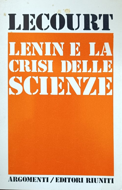 LENIN E LA CRISI DELLE SCIENZE