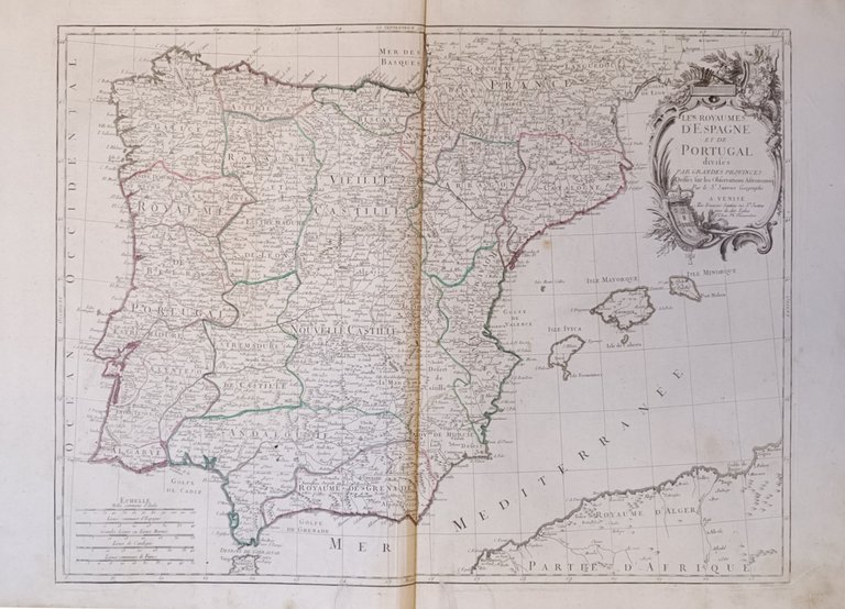 LES ROYAUMES D'ESPAGNE ET DE PORTUGAL DIVIDES PAR GRANDES PROVINCES | Immagine Gallery 3