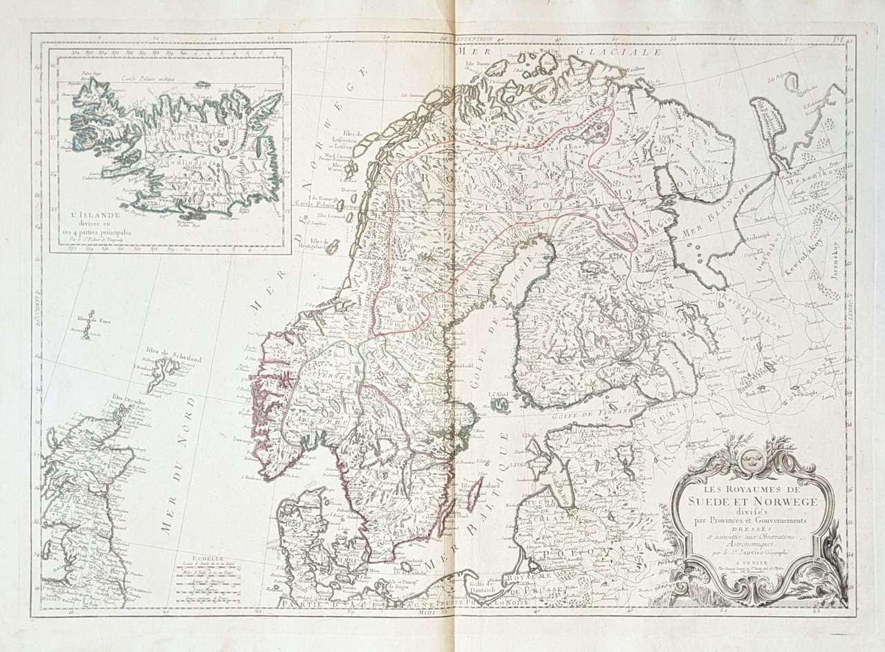 LES ROYAUMES DE SUEDE ET NORWEGE DIVISES PAR PROVINCES ET …