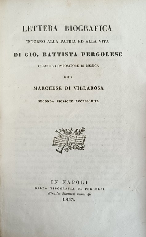 LETTERA BIOGRAFICA INTORNO ALLA PATRIA ED ALLA VITA DI GIO. …