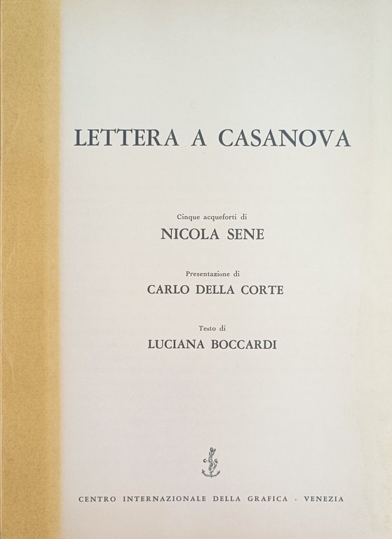 LETTERE A CASANOVA