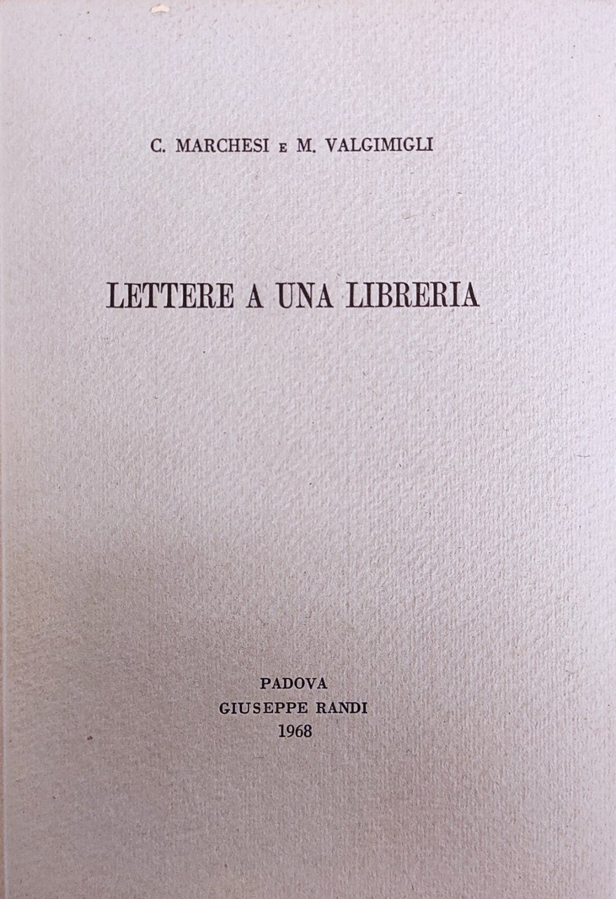 LETTERE A UNA LIBRERIA