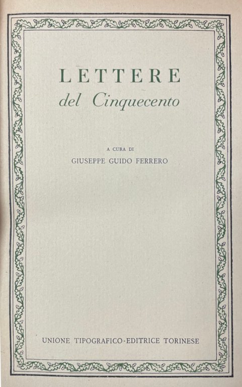 LETTERE DEL CINQUECENTO | Immagine Gallery 2