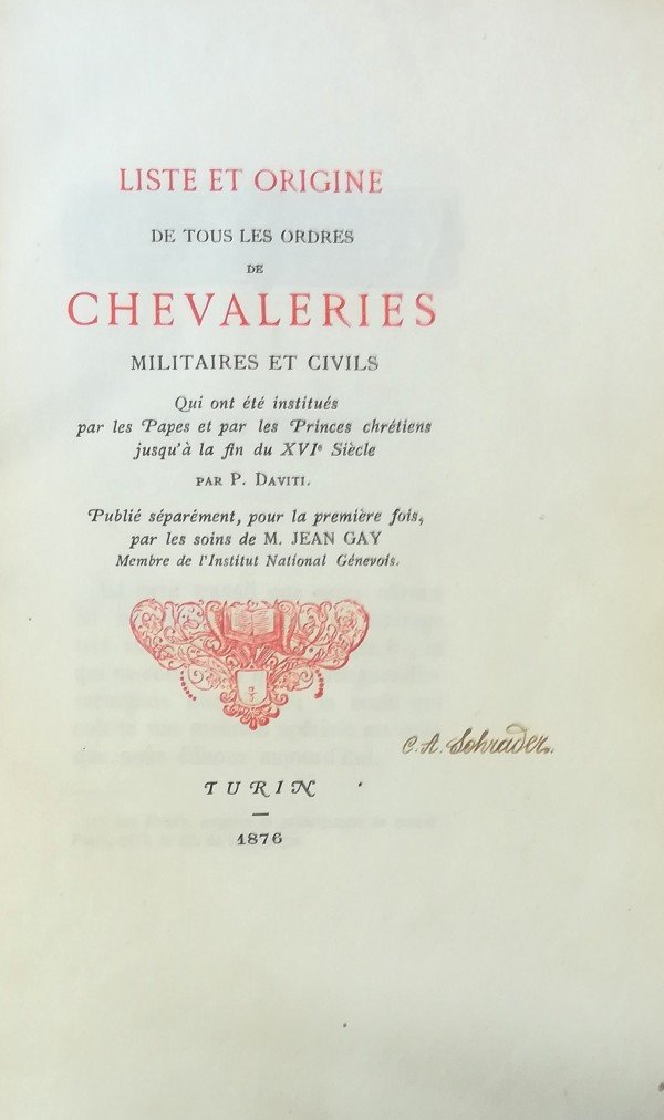 LISTE ET ORIGINE DE CHEVALERIES MILITAIRES ET CIVILS | Immagine principale