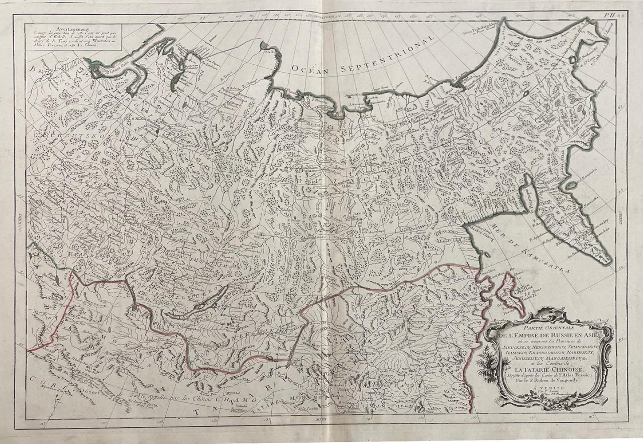 Lotto di 2 mappe: EMPIRE DE RUSSIE EN ASIE