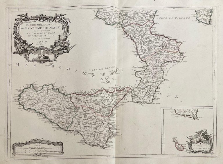 Lotto di 2 mappe: ROYAUME DE NAPLES