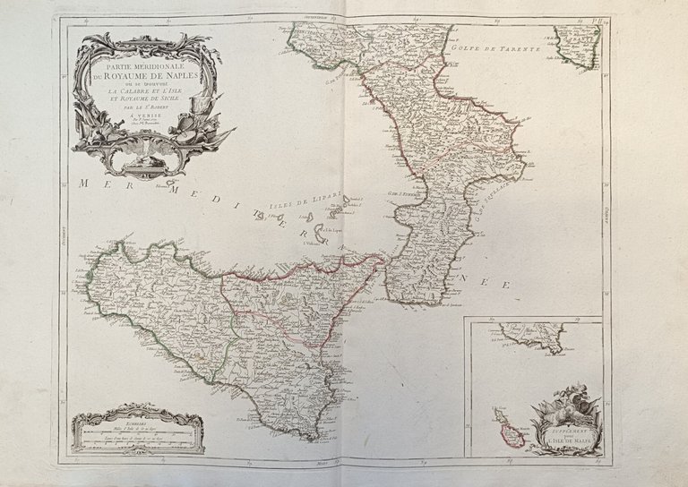 Lotto di 2 mappe: ROYAUME DE NAPLES
