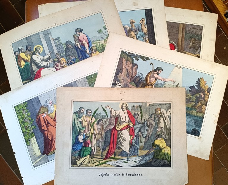 LOTTO DI 6 STAMPE RELIGIOSE (NUOVO TESTAMENTO)