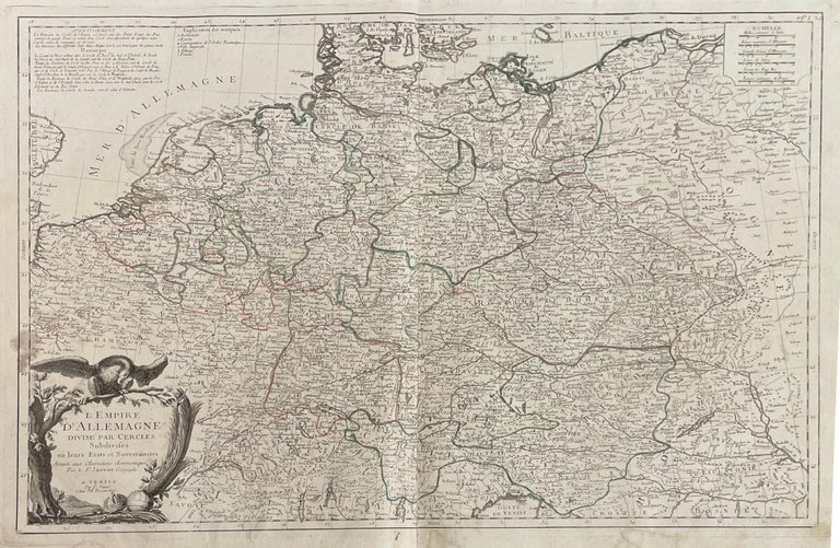 L'EMPIRE D'ALLEMAGNE DIVISE' PAR CERCLES, SUBDIVISES EN LEURS ETATS ET …