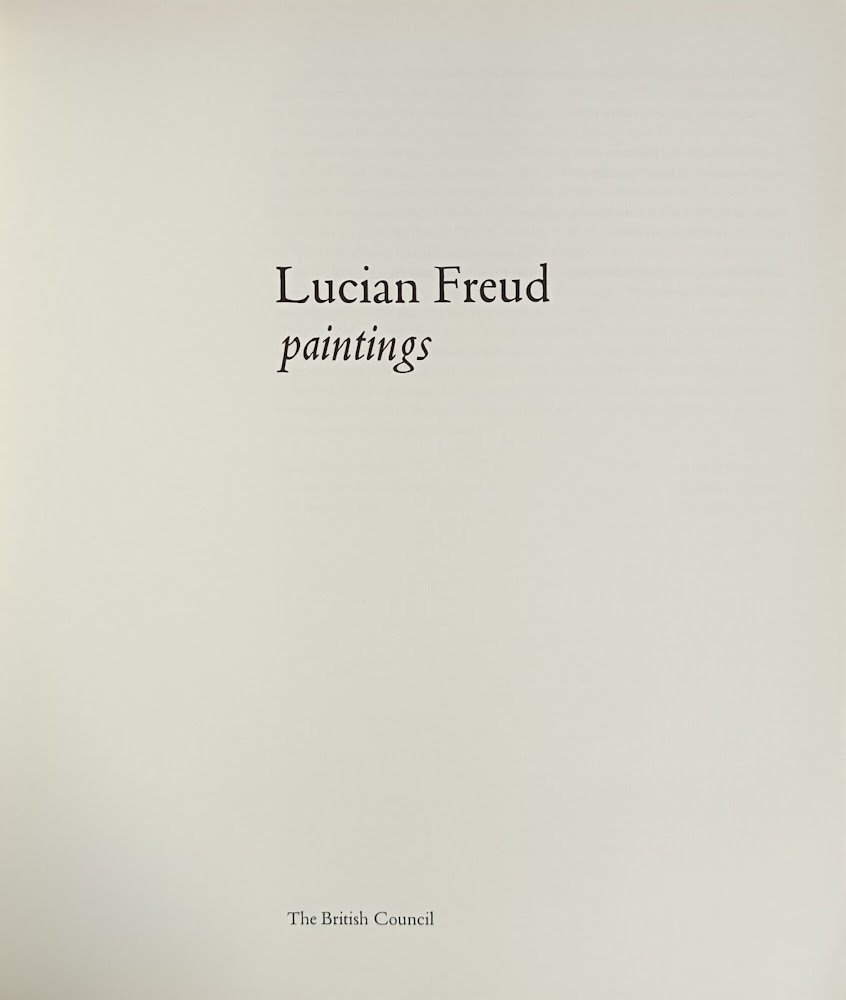 LUCIAN FREUD. PAINTINGS