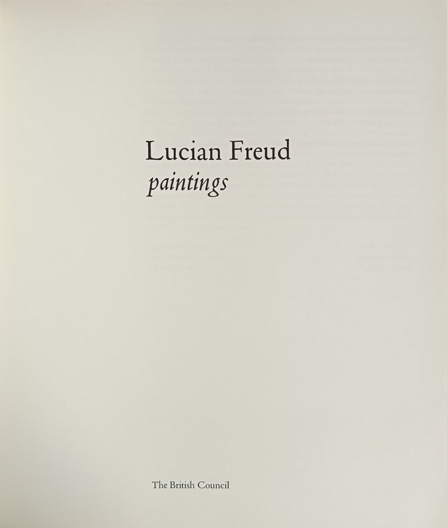 LUCIAN FREUD. PAINTINGS