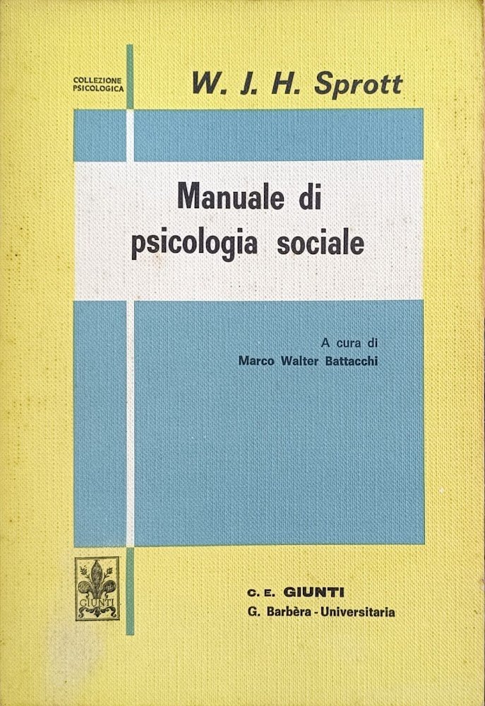 MANUALE DI PSICOLOGIA SOCIALE | Immagine principale