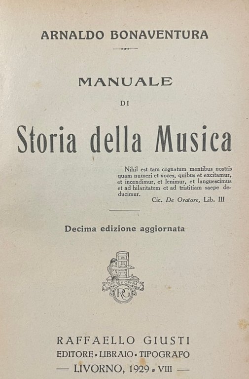 MANUALE DI STORIA DELLA MUSICA
