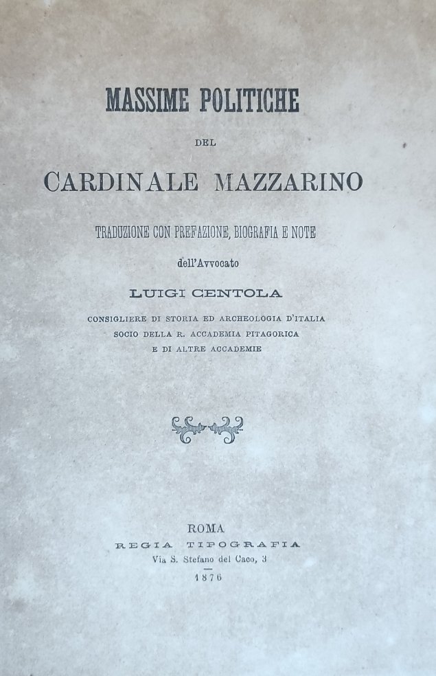 MASSIME POLITICHE DEL CARDINALE MAZZARINO