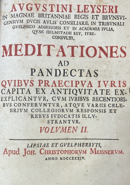 MEDITATIONES AD PANDECTAS
