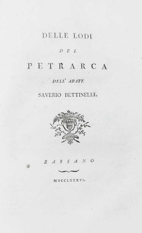 MISCELLANEA COMPOSTA DA 3 OPERE: ELOGIO DI MONSIGNOR GASPARO CERATI; …