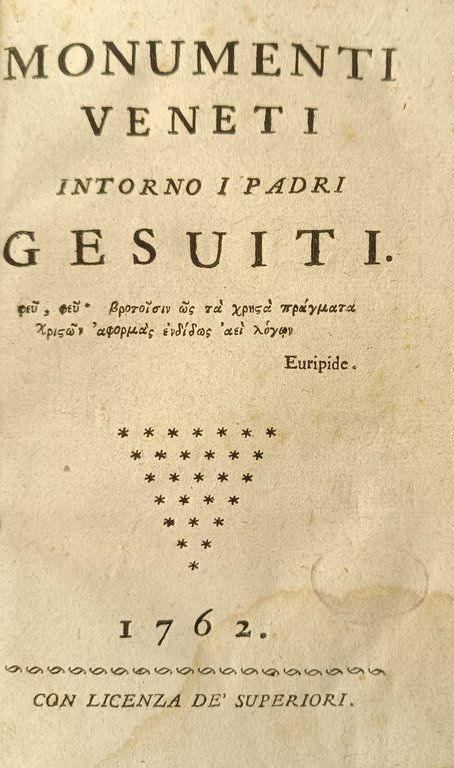 MONUMENTI VENETI INTORNO I PADRI GESUITI
