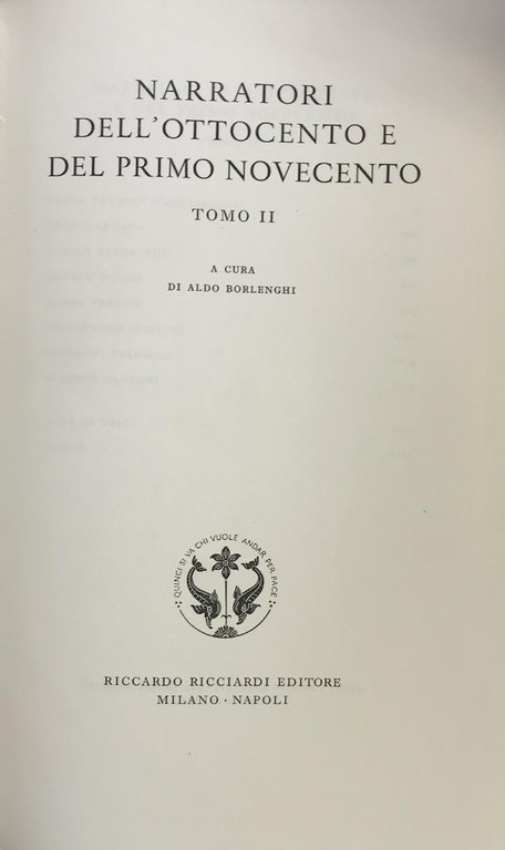 NARRATORI DELL'OTTOCENTO E DEL PRIMO NOVECENTO