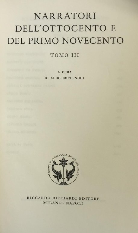 NARRATORI DELL'OTTOCENTO E DEL PRIMO NOVECENTO