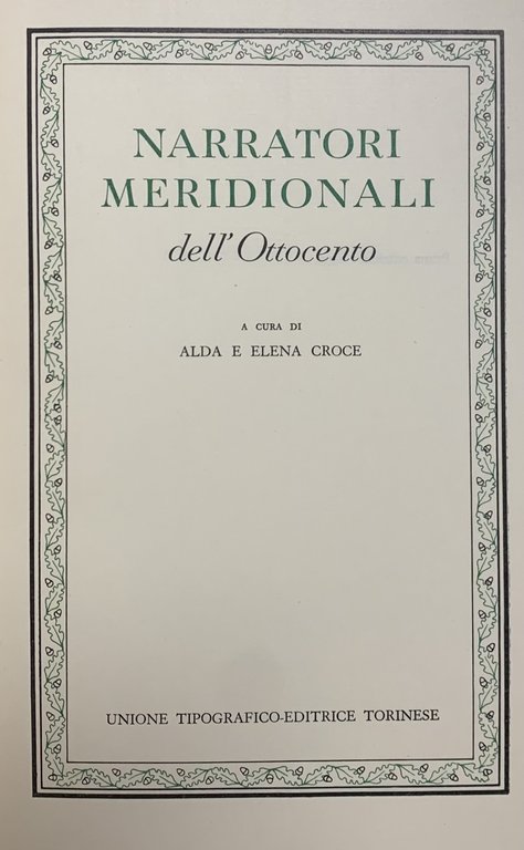 NARRATORI MERIDIONALI DELL'OTTOCENTO