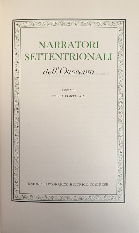 NARRATORI SETTENTRIONALI DELL'OTTOCENTO