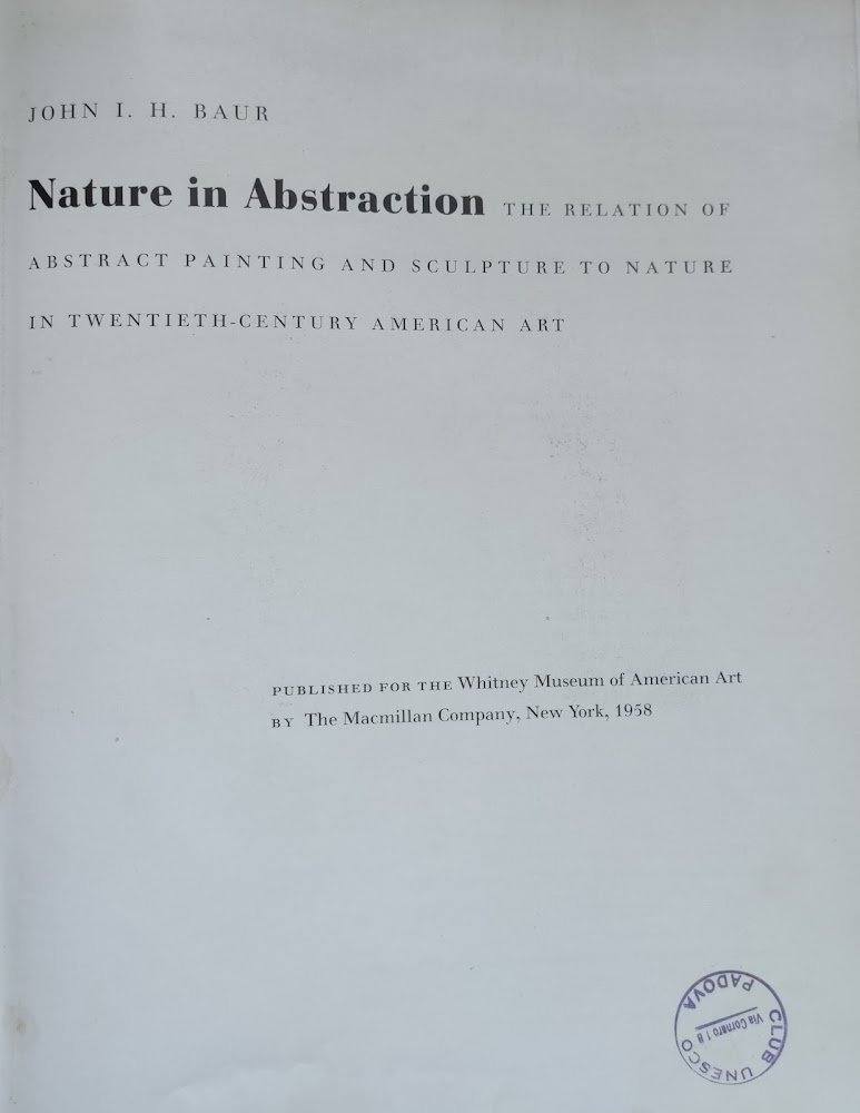 NATURE IN ABSTRACTION. THE RELATION OF ABSTRACT PAINTING AND SCULPTURE …