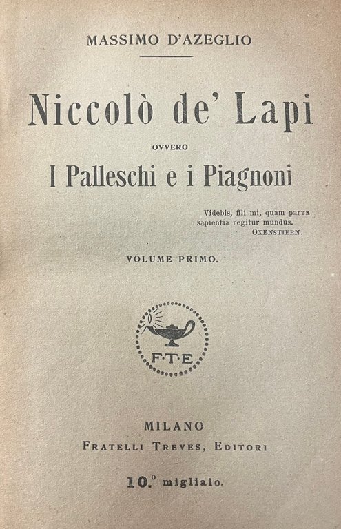 NICCOLO' DE' LAPI OVVERO I PALLESCHI E I PIAGNONI