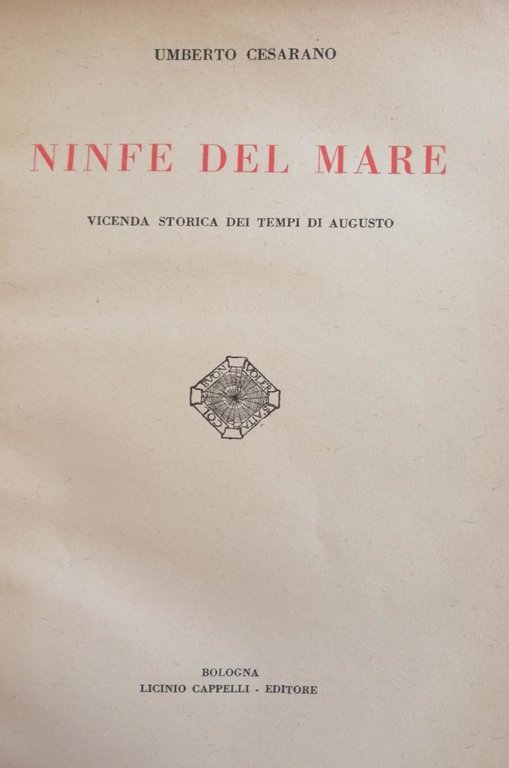 NINFE DEL MARE. VICENDA STORICA DEI TEMPI DI AUGUSTO