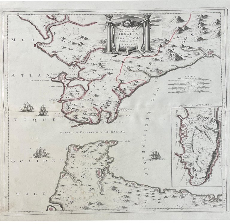 NOUVELLE CARTE DE DETROIT DE GIBRALTAR ET DE L'ISLE DE …