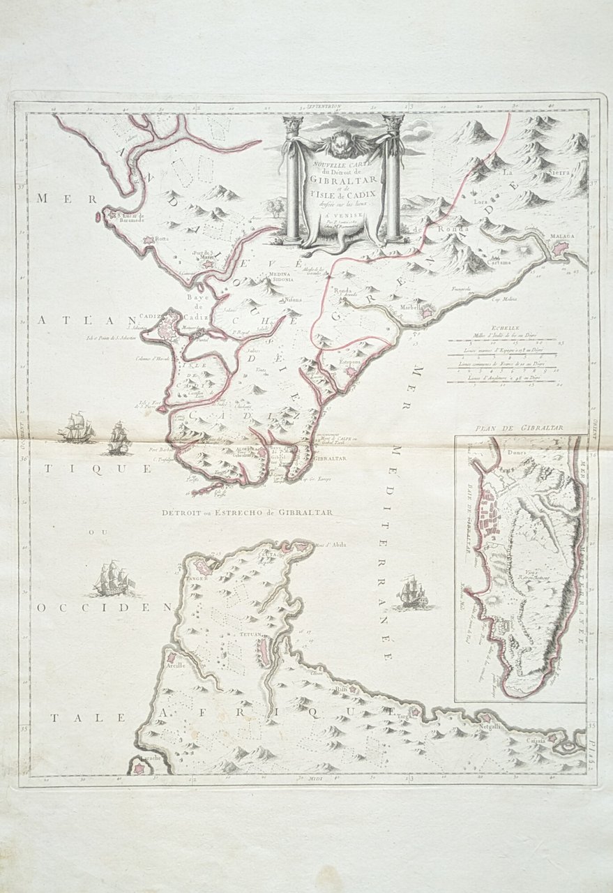 NOUVELLE CARTE DE DETROIT DE GIBRALTAR ET DE L'ISLE DE …