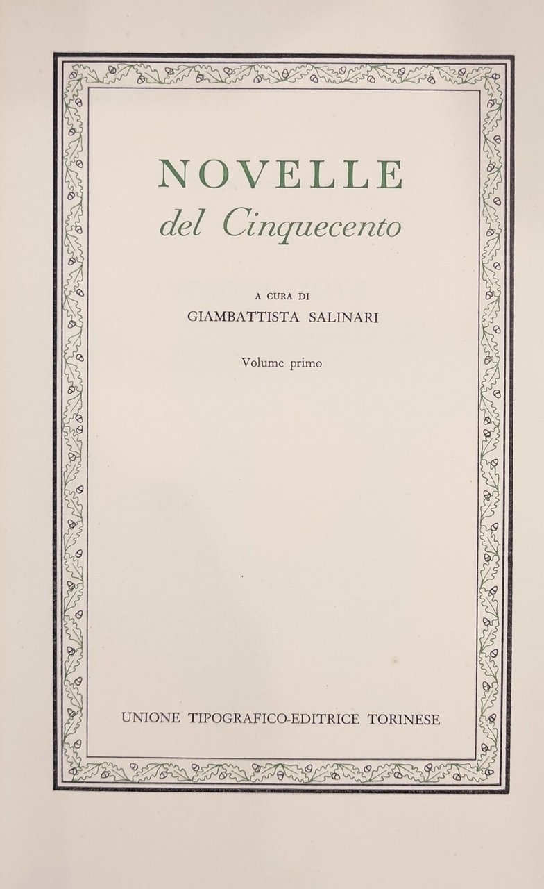 NOVELLE DEL CINQUECENTO
