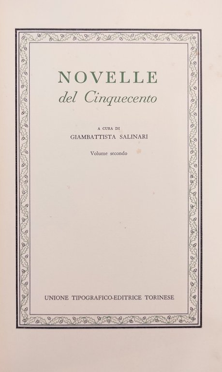 NOVELLE DEL CINQUECENTO