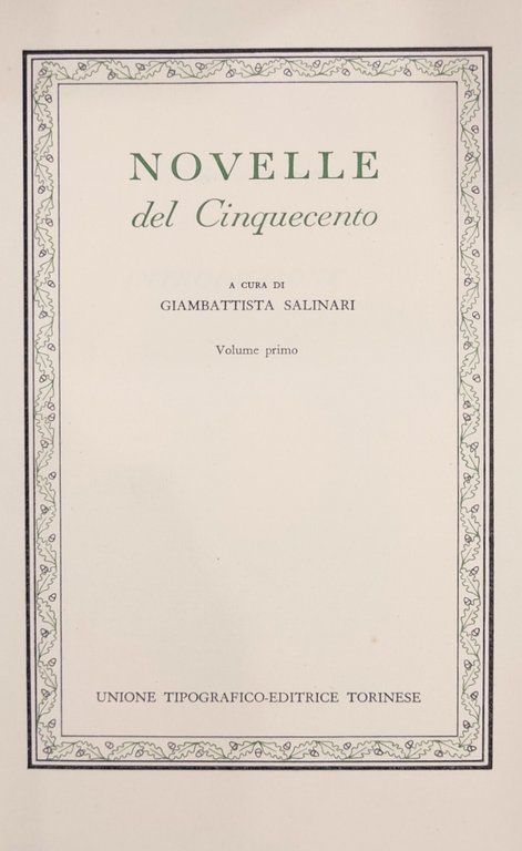 NOVELLE DEL CINQUECENTO