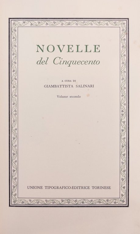NOVELLE DEL CINQUECENTO