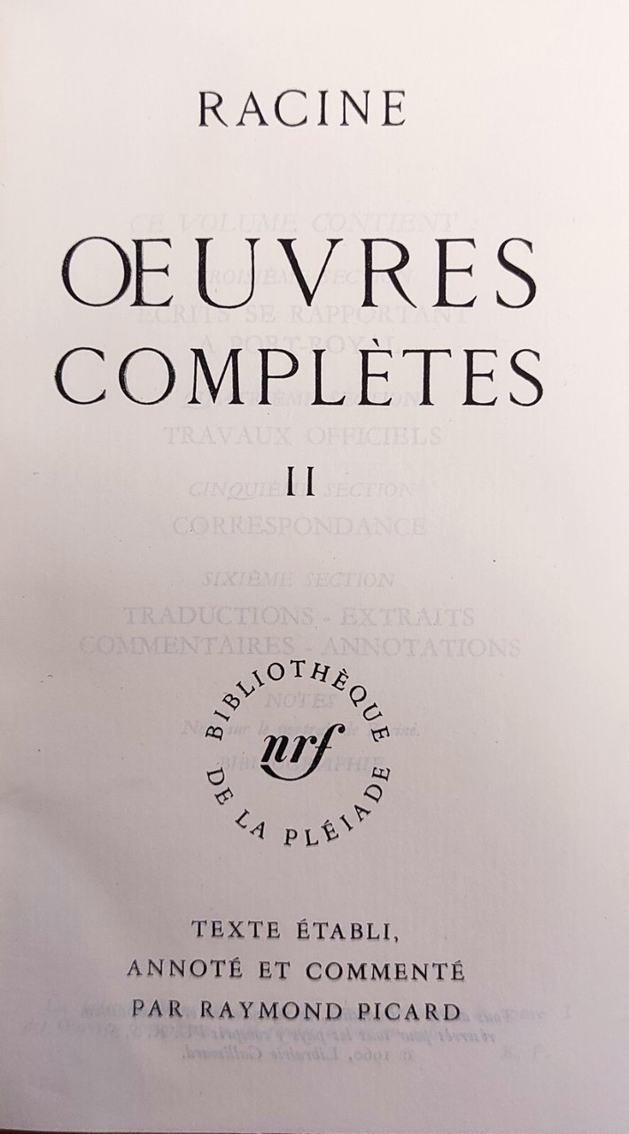 OEUVRES COMPLETES VOL. II | Immagine principale