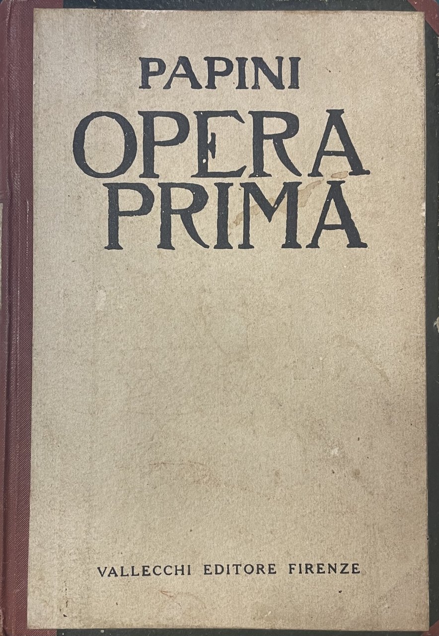 OPERA PRIMA. VENTI POESIE IN RIMA E VENTI RAGIONI IN …