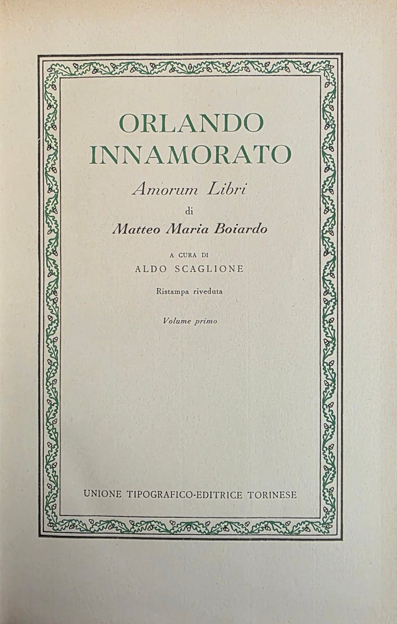ORLANDO INNAMORATO. AMORUM LIBRI | Immagine principale