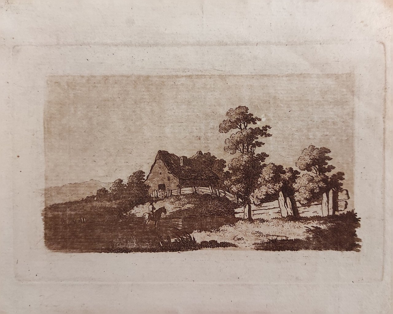 PAESAGGIO CON CAVALIERE