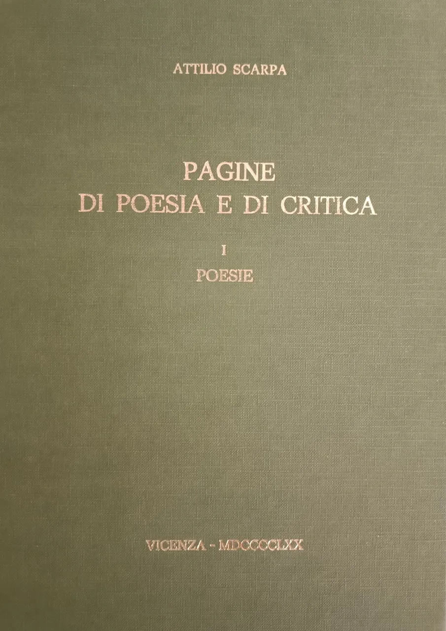 PAGINE DI POESIA E DI CRITICA | Immagine principale