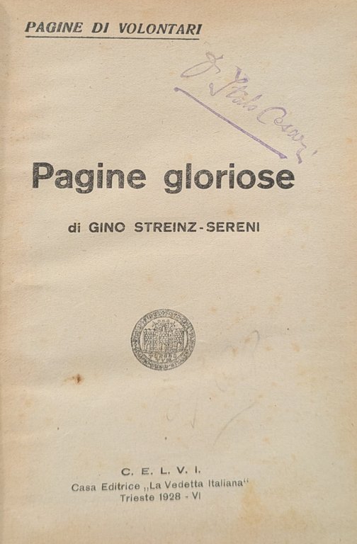 PAGINE GLORIOSE